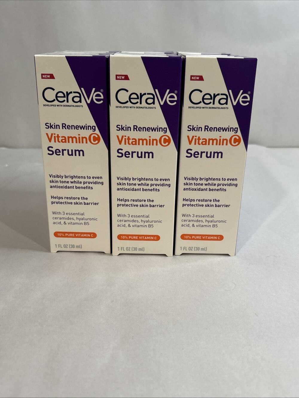 12 Pack CeraVe Skin Renewing Vitamin C Serum 1 oz 10% Pure Vitamin C NEW